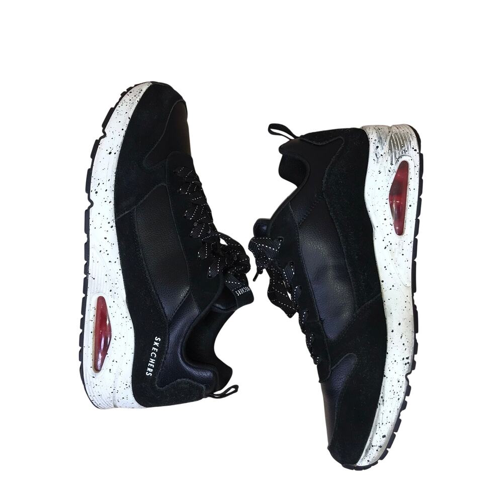 Skechers Uno Stand On Air Shoes Men’s 11 Black Memory Foam Athletic Sneakers